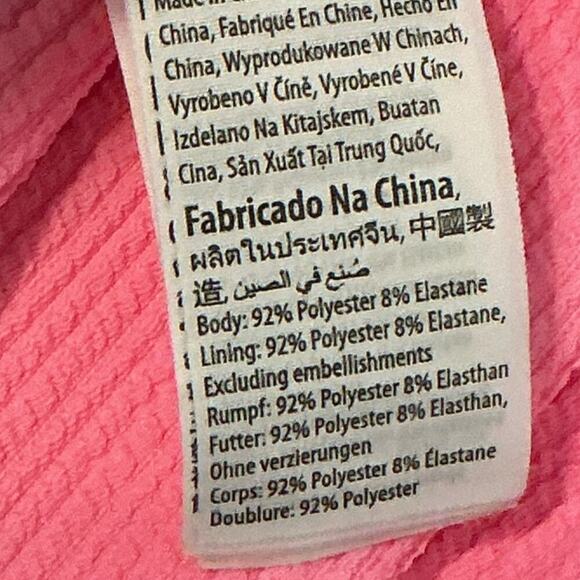 New COTTON-ON Body Scoop Back One-Piece Cheeky Swimsuit Malibu Pink Crinkle XL - Picture 14 of 14